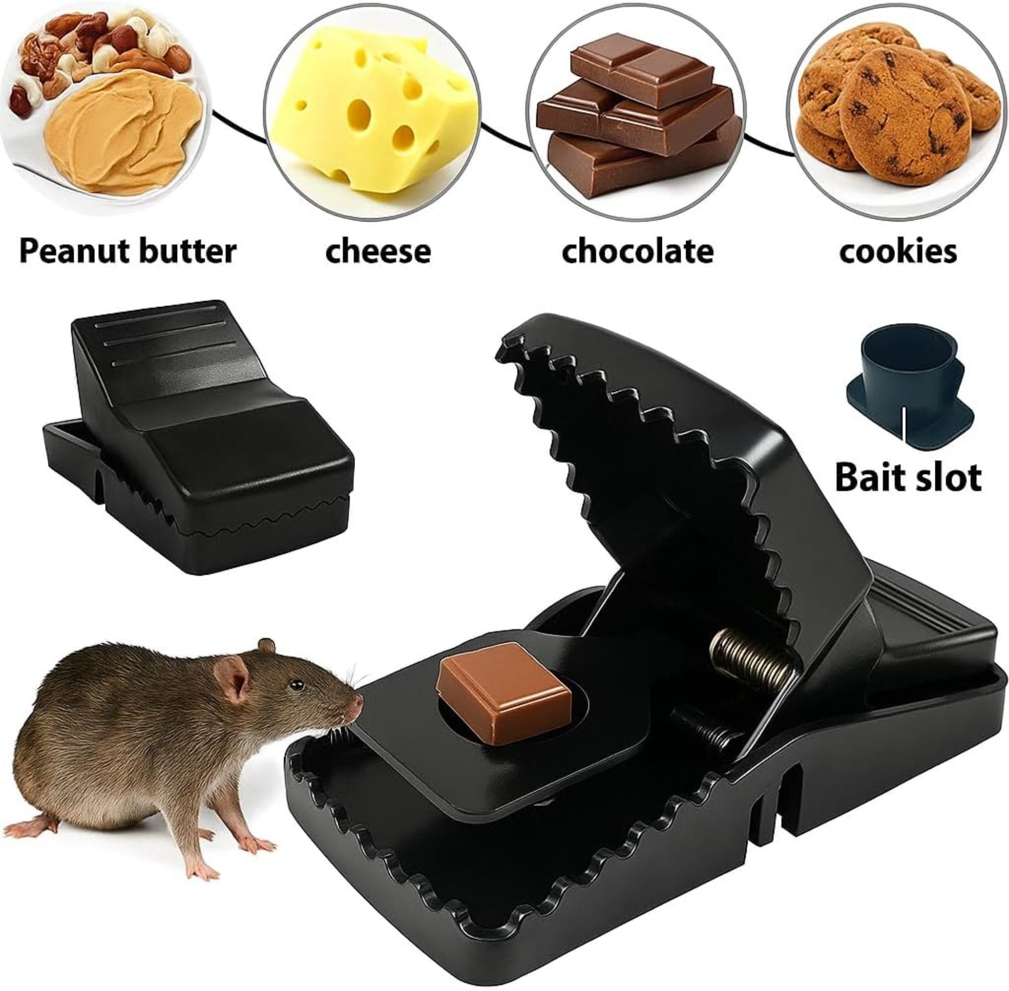 XXL Rattenfalle 21 cm – 2er Set Extra Große Schlagfallen gegen Ratten – Bild 5