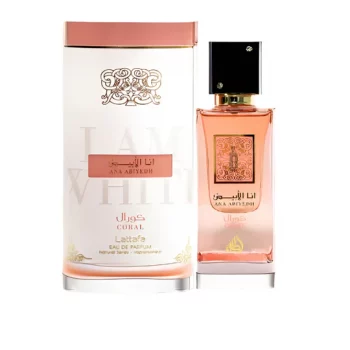 Lattafa Ana Abiyedh Coral Eau de Parfum 60 ml – Unisex Duft mit Amber, Vanille und Moschus