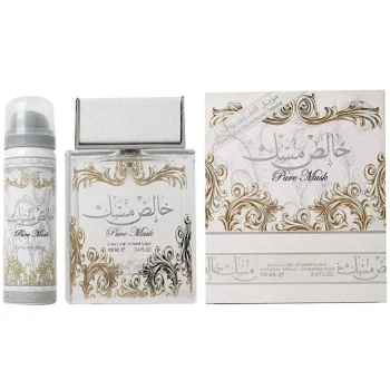 Lattafa Pure Musk Eau de Parfum 100 ml – Unisex Duft mit sauberem, pudrigem Moschus