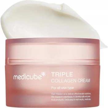 Medicube Triple Collagen Cream 4.0 – 50 ml – Anti-Falten-Gesichtscreme mit 3-fach Kollagen und Hyaluronsäure