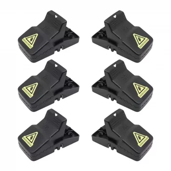 CRIFLOMAR Profi Rattenfalle Schlagfalle 6er Set – Wiederverwendbare Mäusefalle aus Kunststoff